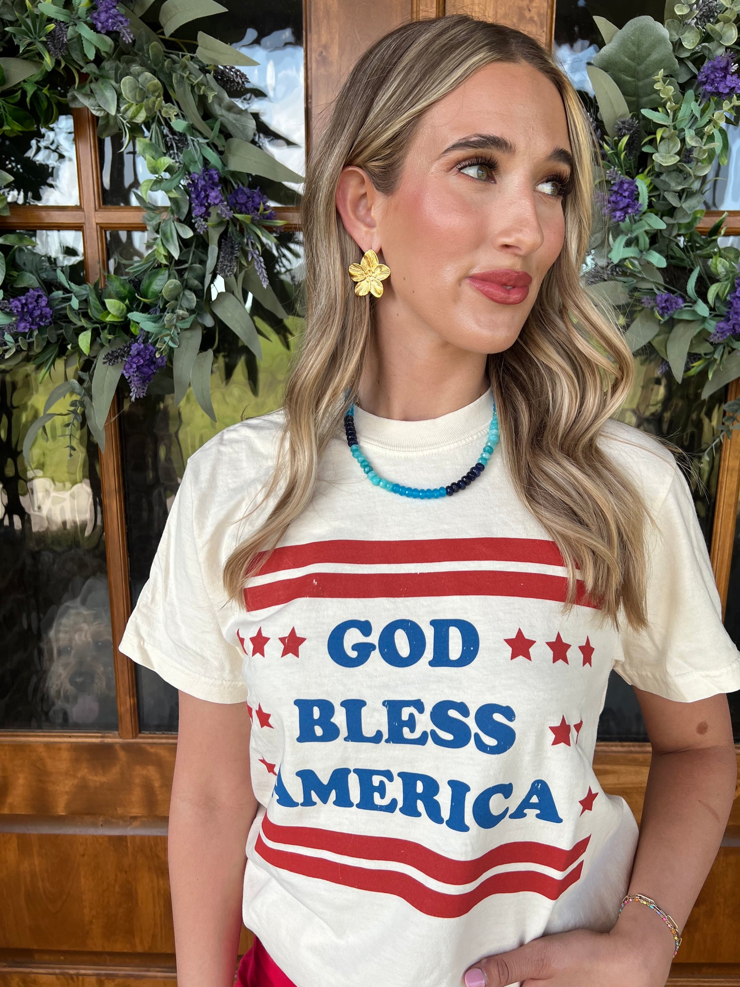 The Lainey God Bless America Comfort Colors Tee