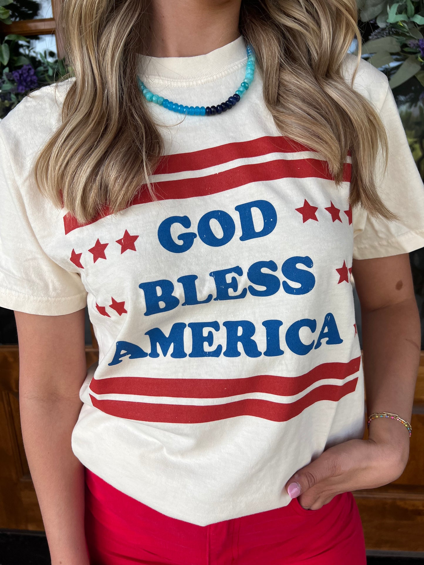 The Lainey God Bless America Comfort Colors Tee