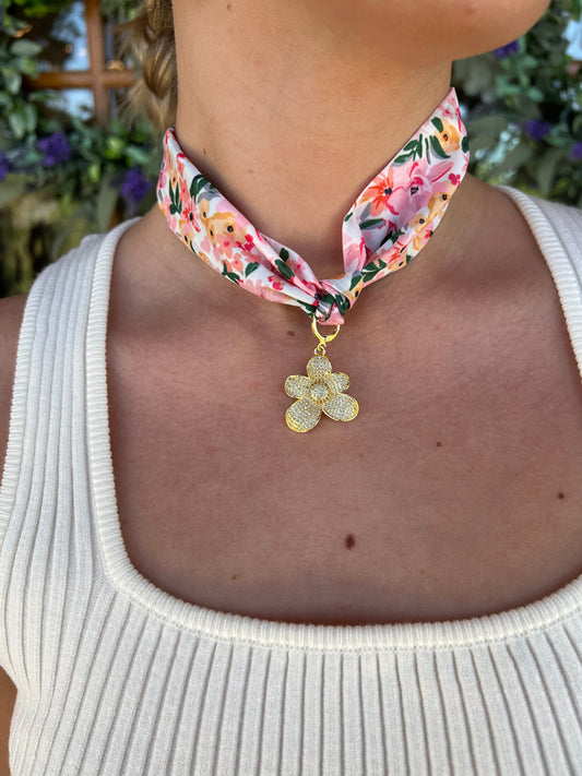 The Lyndsie Spring Is Here Scarf Necklace