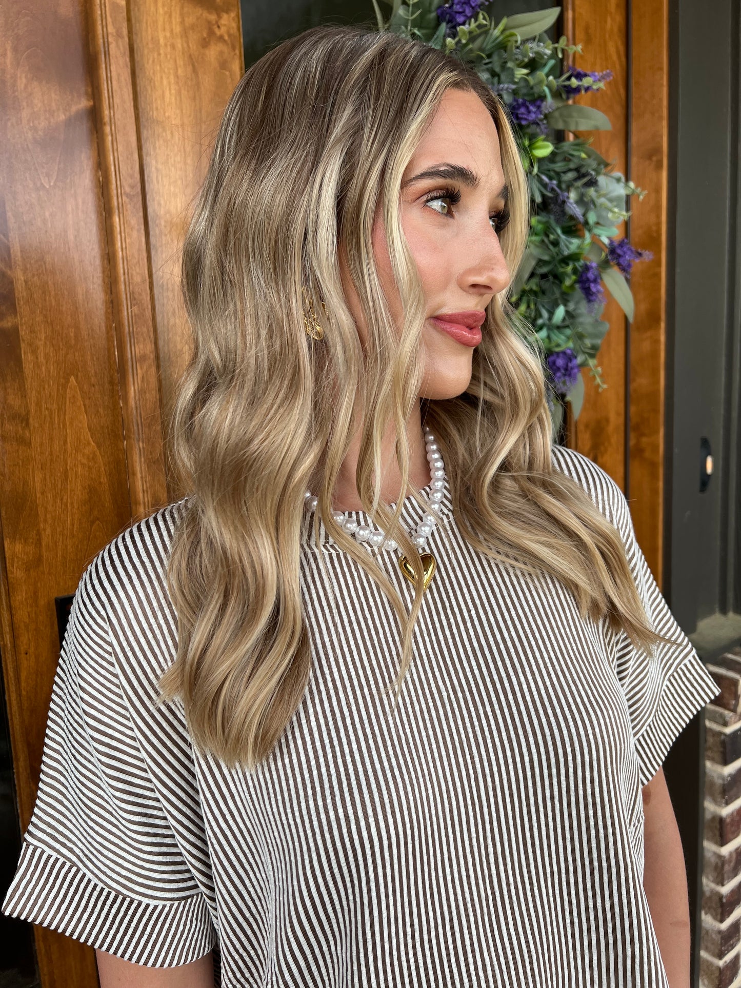 The Amber Corded Rib Short Sleeve Top