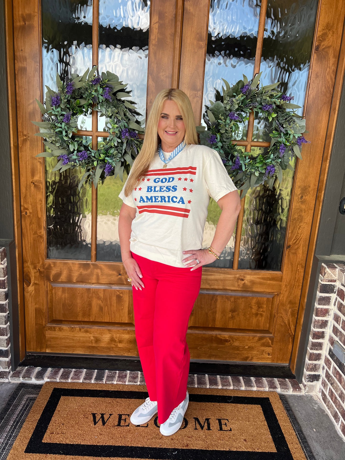 The Lainey God Bless America Comfort Colors Tee