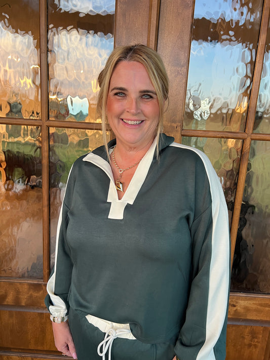 The Libby Dark Green Long Sleeve Set