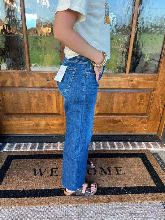 The Sophia Tummy Control Mid Rise Wide Leg Jeans