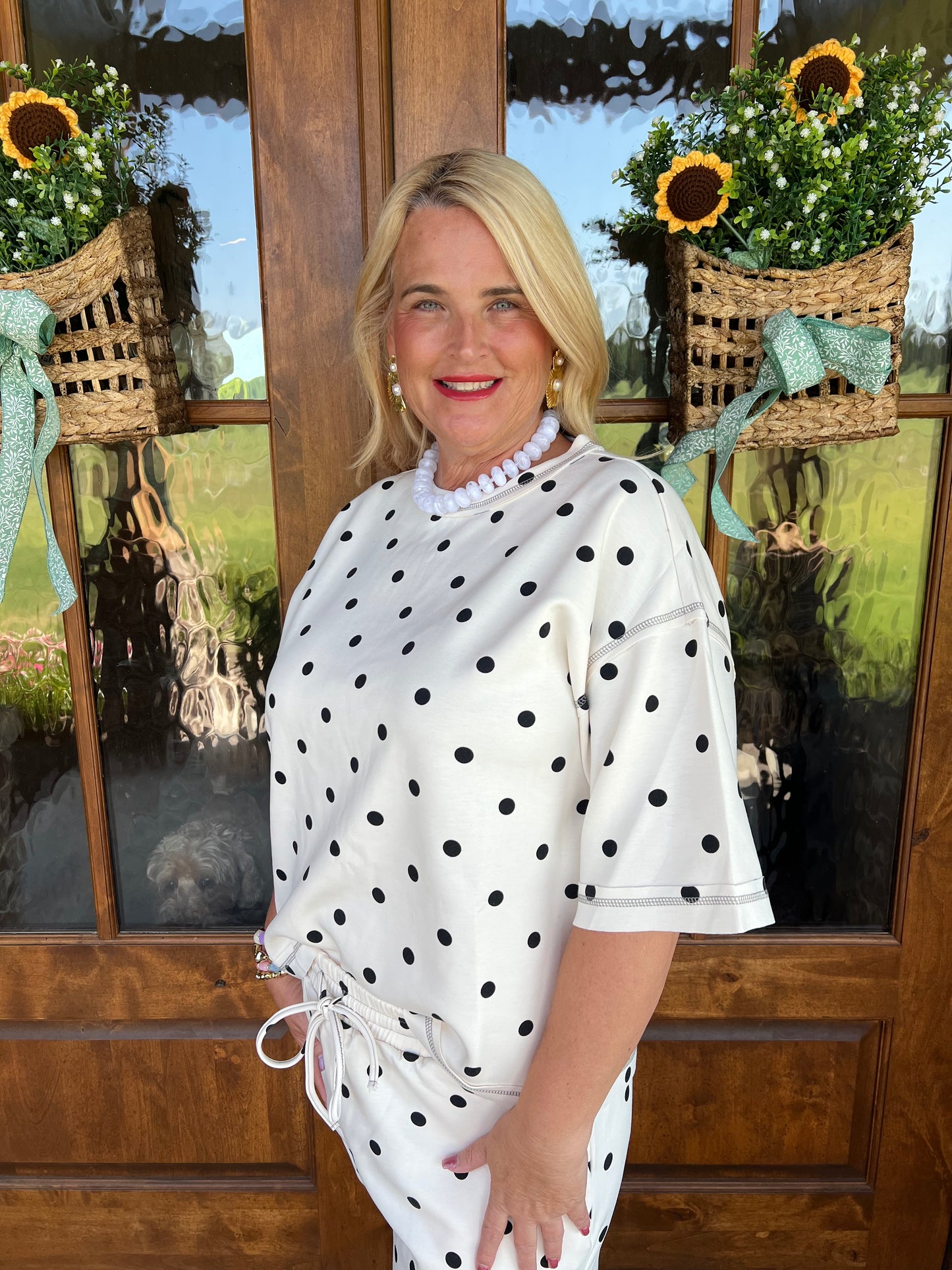 The Louise Polka Dot Short Set