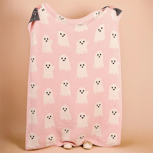 Fall Microfiber Blanket Ghost/Pumpkins