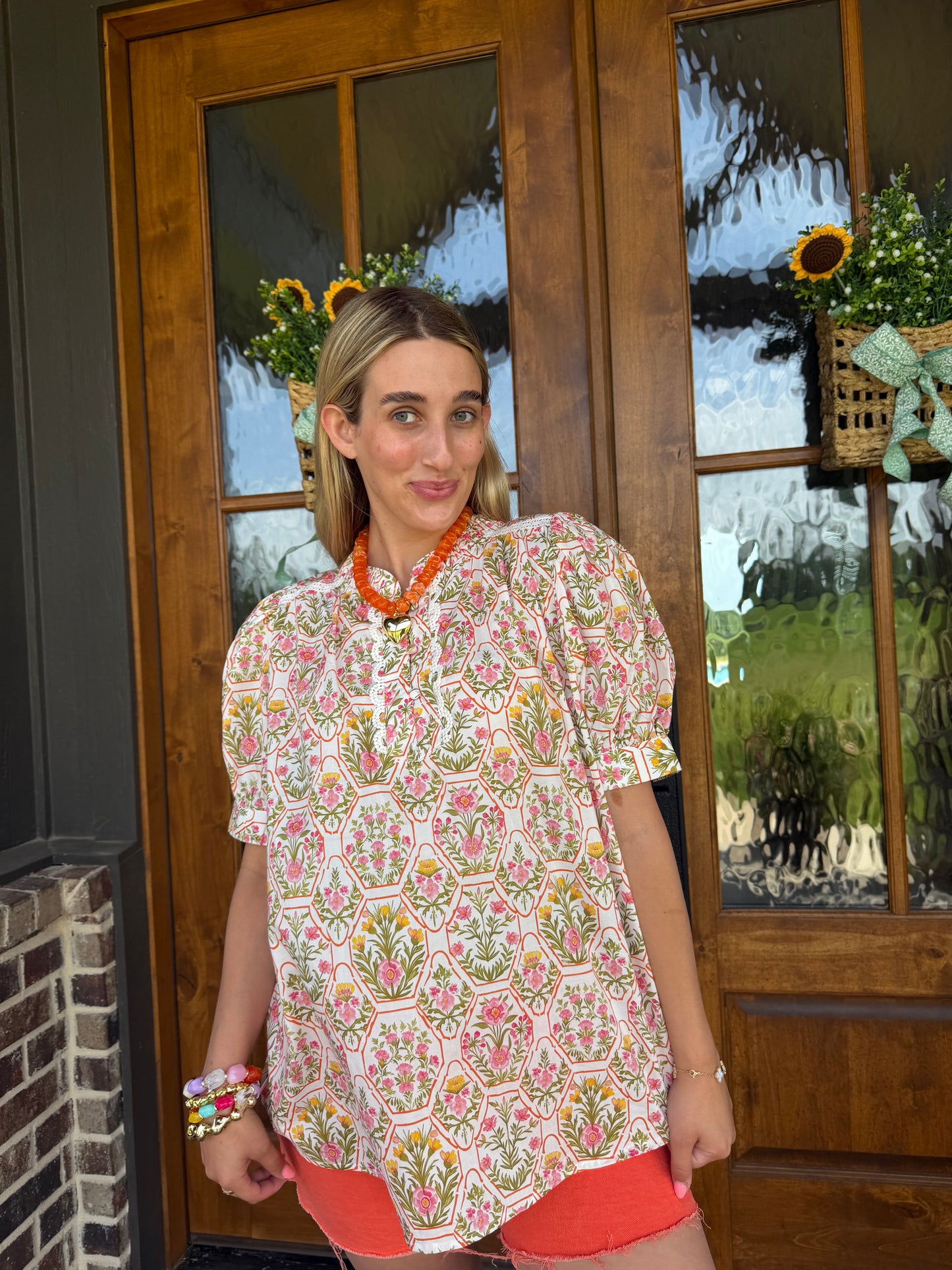The Stacey White Floral Top