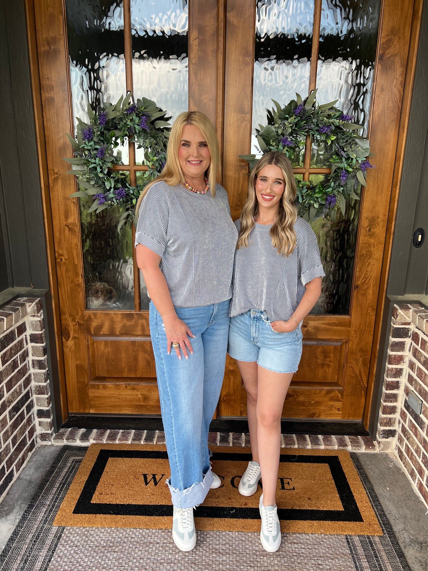 The Amber Corded Rib Short Sleeve Top