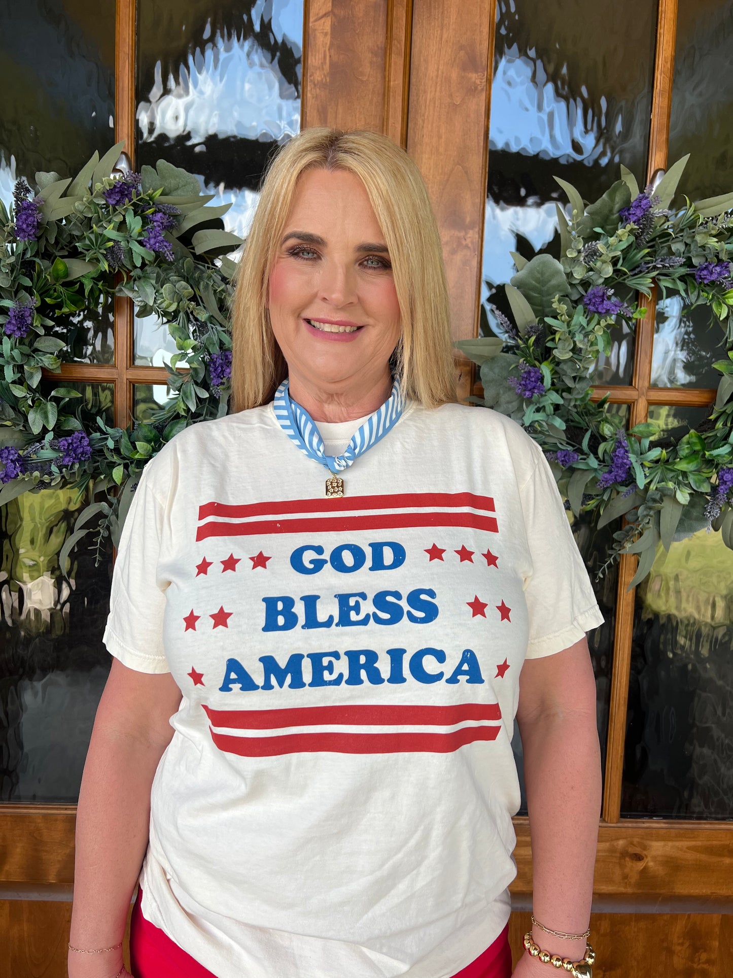 The Lainey God Bless America Comfort Colors Tee