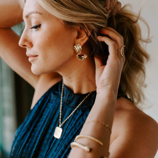 The Luna Luxe Leaf Earrings