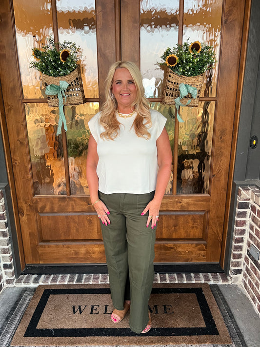 The Taylor Olive Green Pants