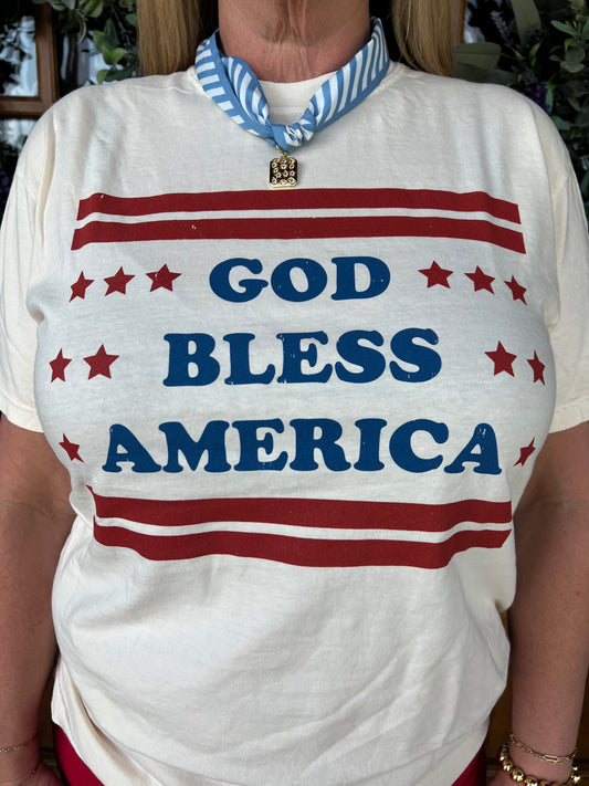 The Lainey God Bless America Comfort Colors Tee