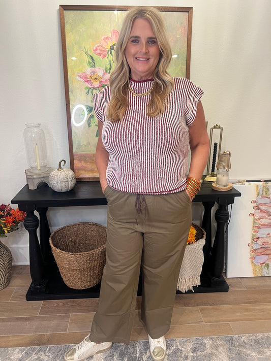 The Susie Maroon Sleeveless Sweater