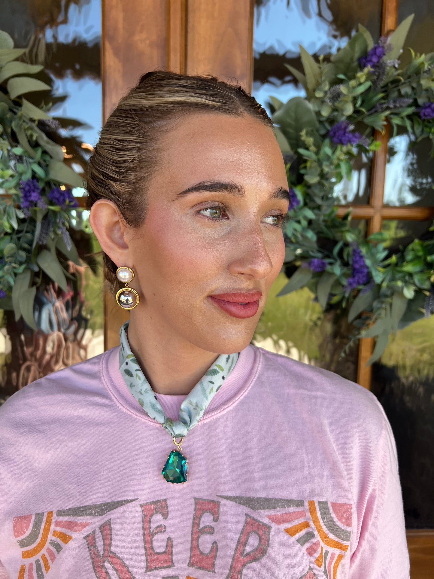 The Cayman Emerald Scarf Necklace