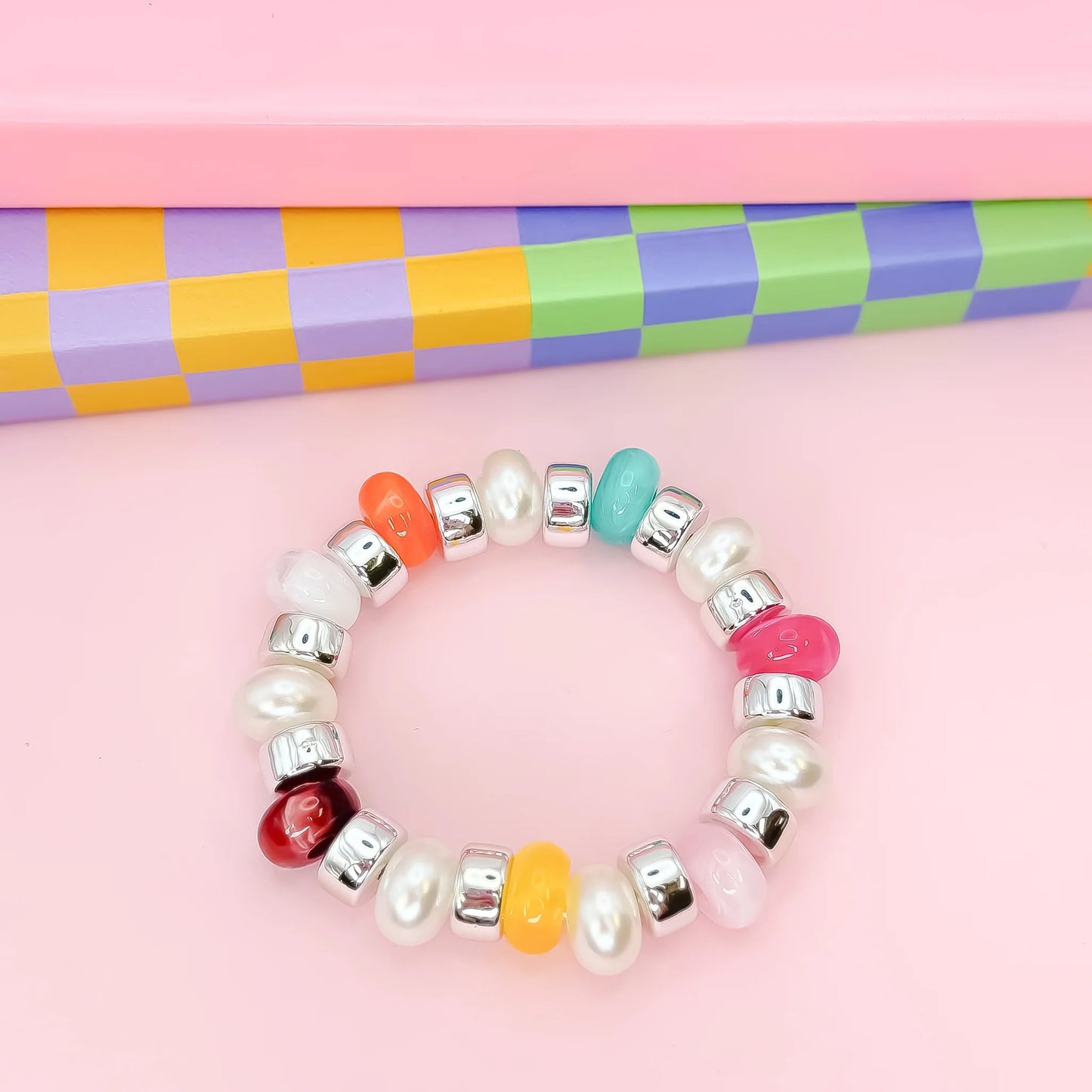 The Gianna Joyful Silver Beaded Bracelet