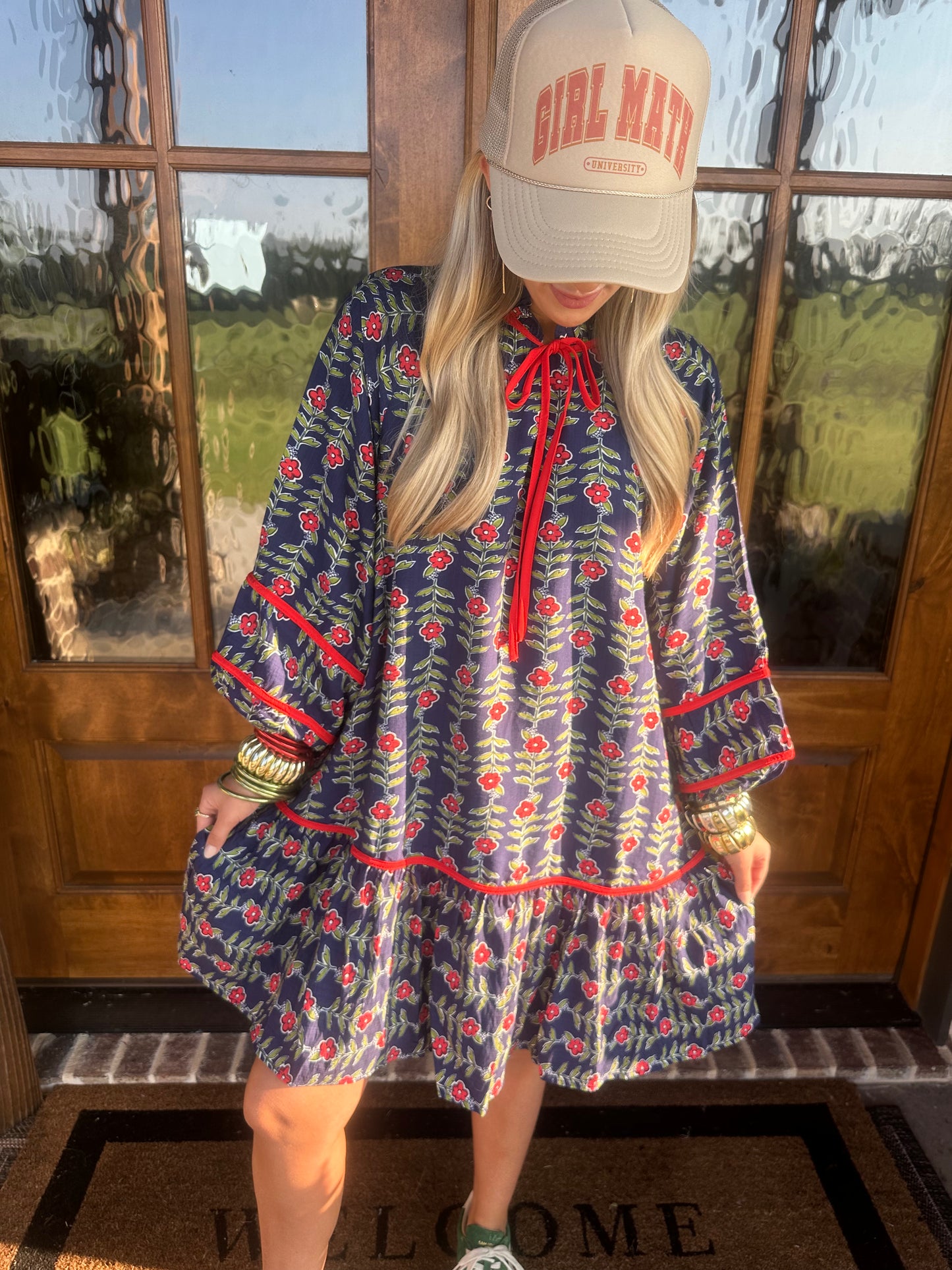 The Finlee Floral Vine Boho Tunic Dress
