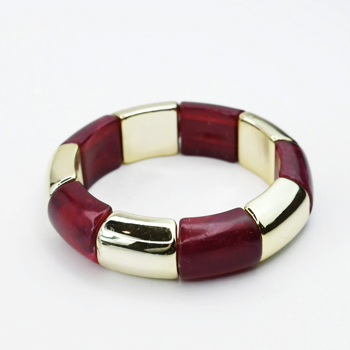 Just My Luck Maroon Bracelet