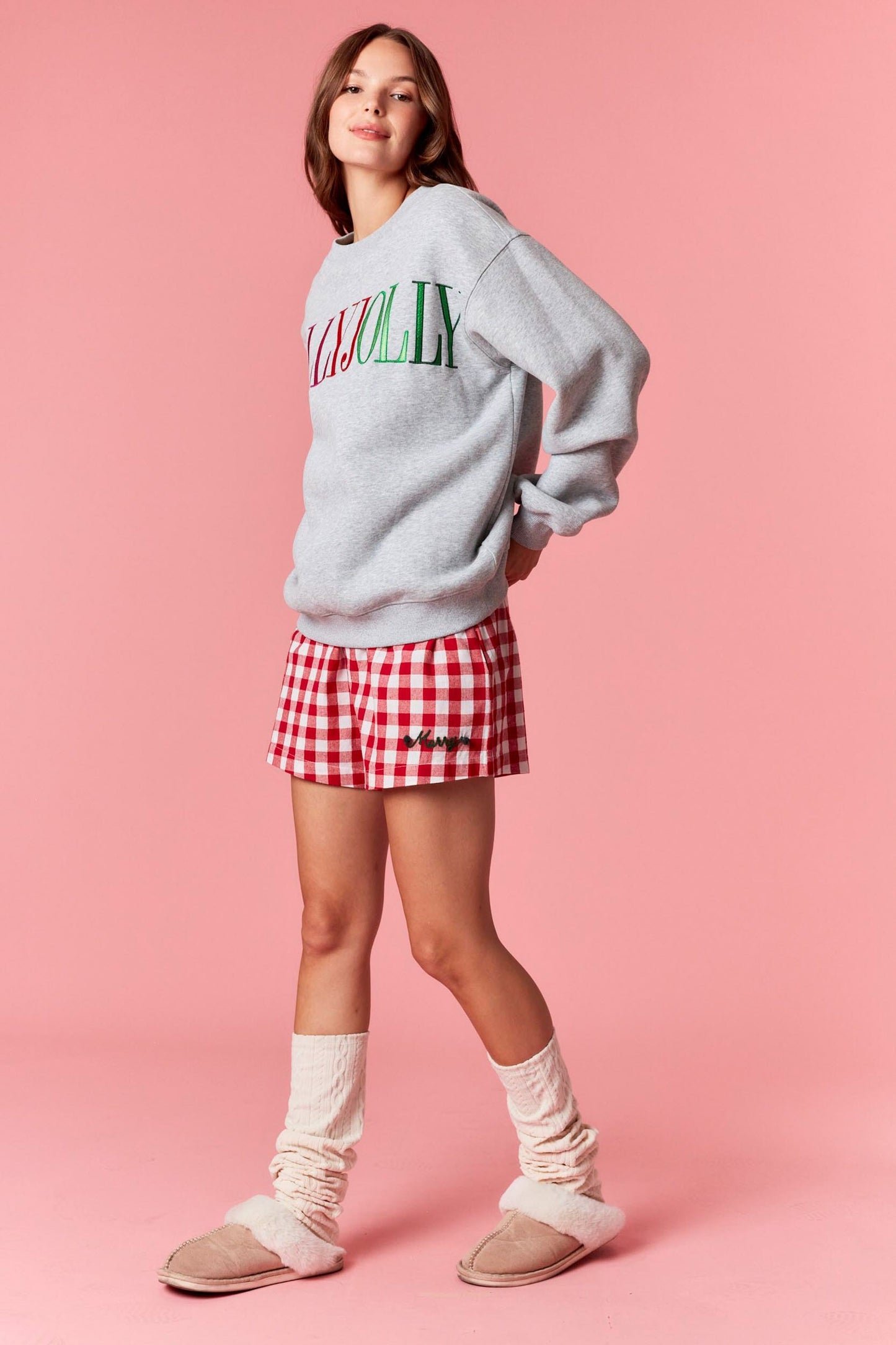 The Hannah Red Gingham Merry Shorts