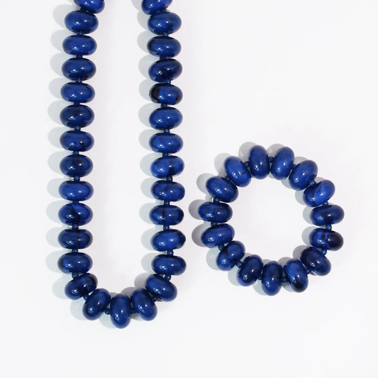The Baylee Navy Sugar Beads Bracelet