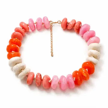 The Harper Sunkissed Statement Chunky Beaded Statement Necklace