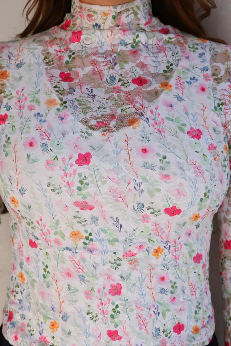 The Kylie Happy Blooms Lace Top