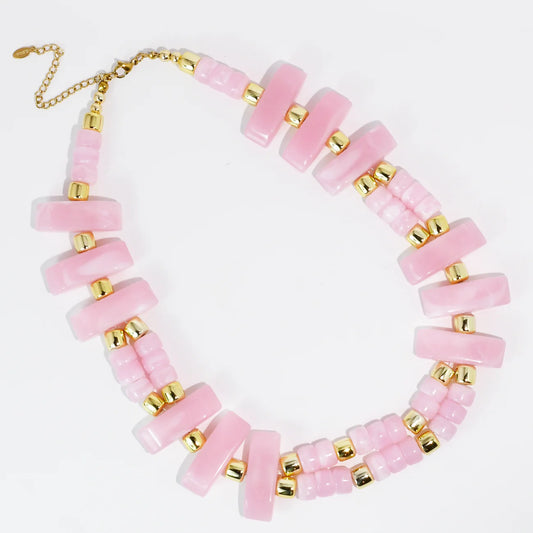 The Brooke Pink Aura Necklace