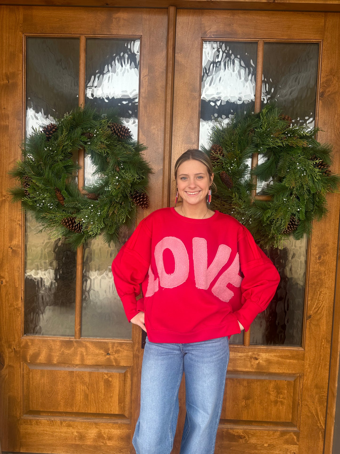 The Finlee Brushed Terry Love Fleece Top