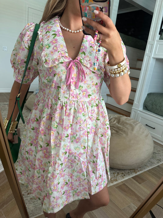 The Annie Sweet Bloom Babydoll Mini Dress