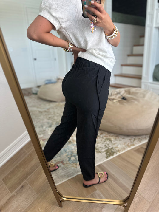 The Ronda Black High Waisted Cargo Active Joggers With Pockets