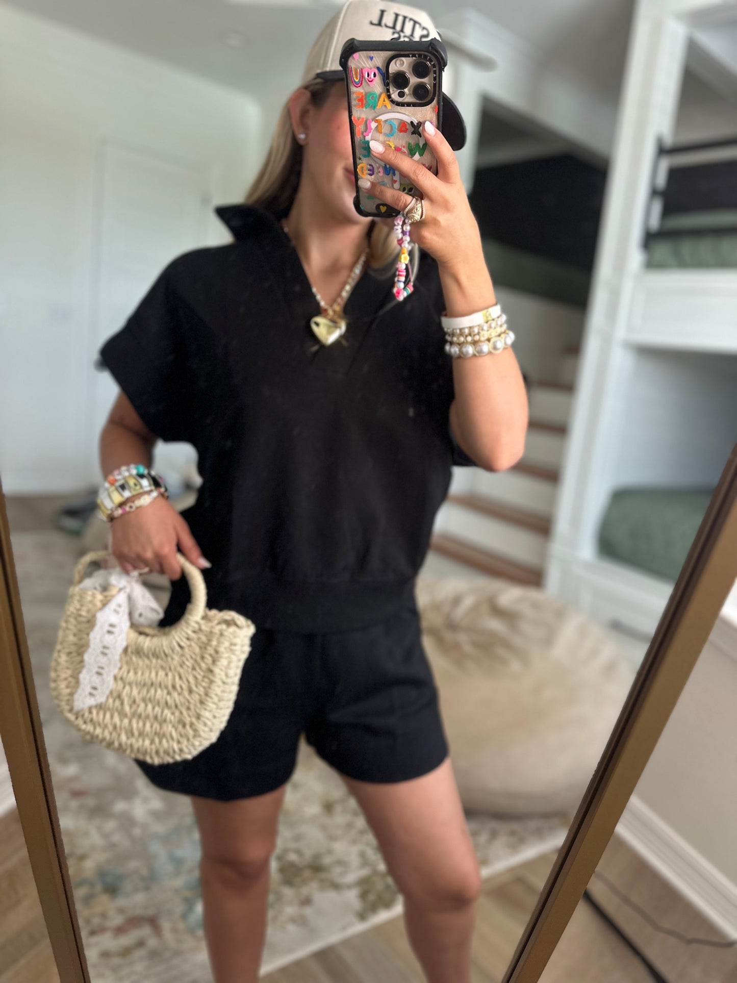 The Hailey Luxeknit Black Matching Set