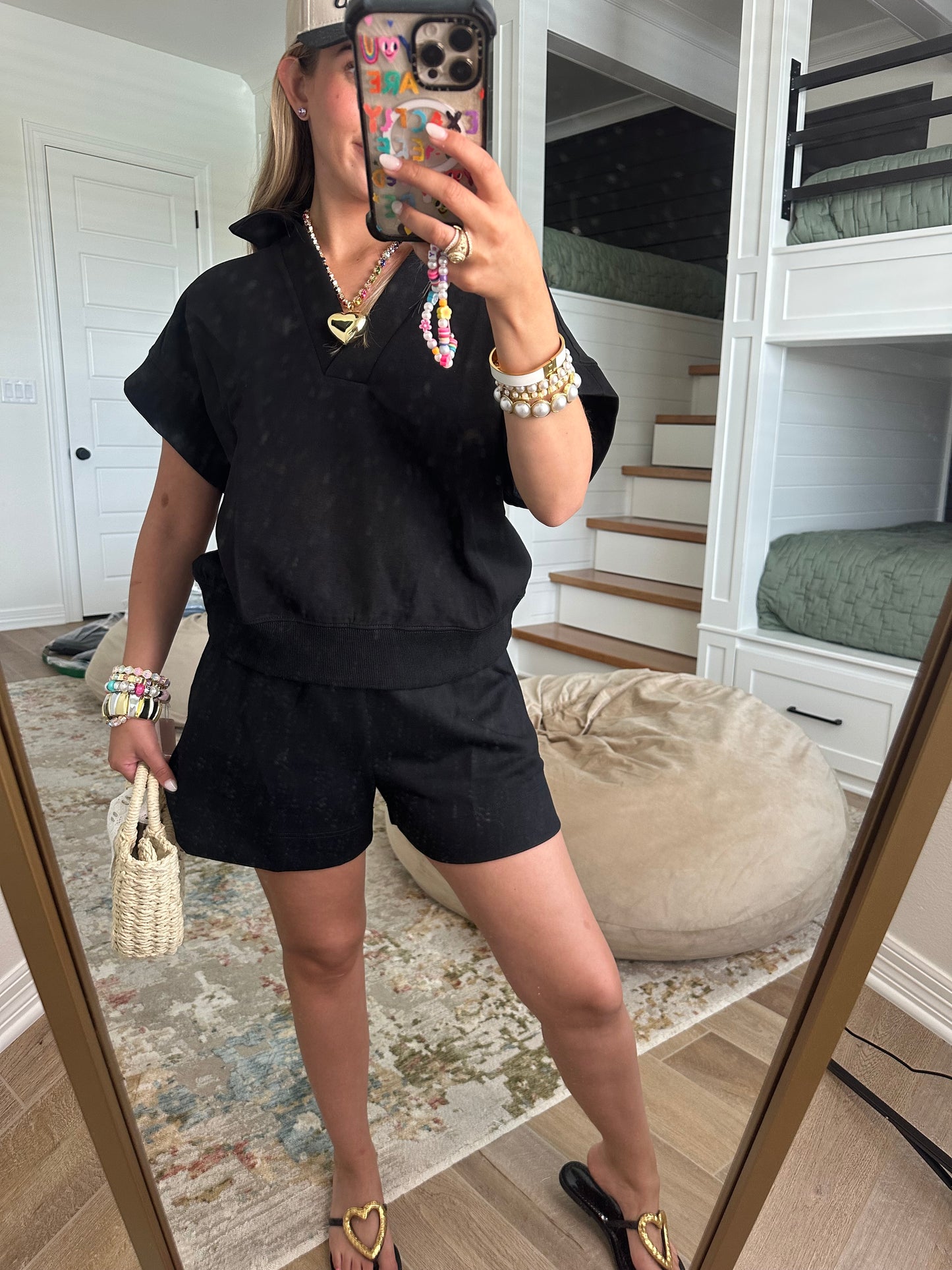 The Hailey Luxeknit Black Matching Set