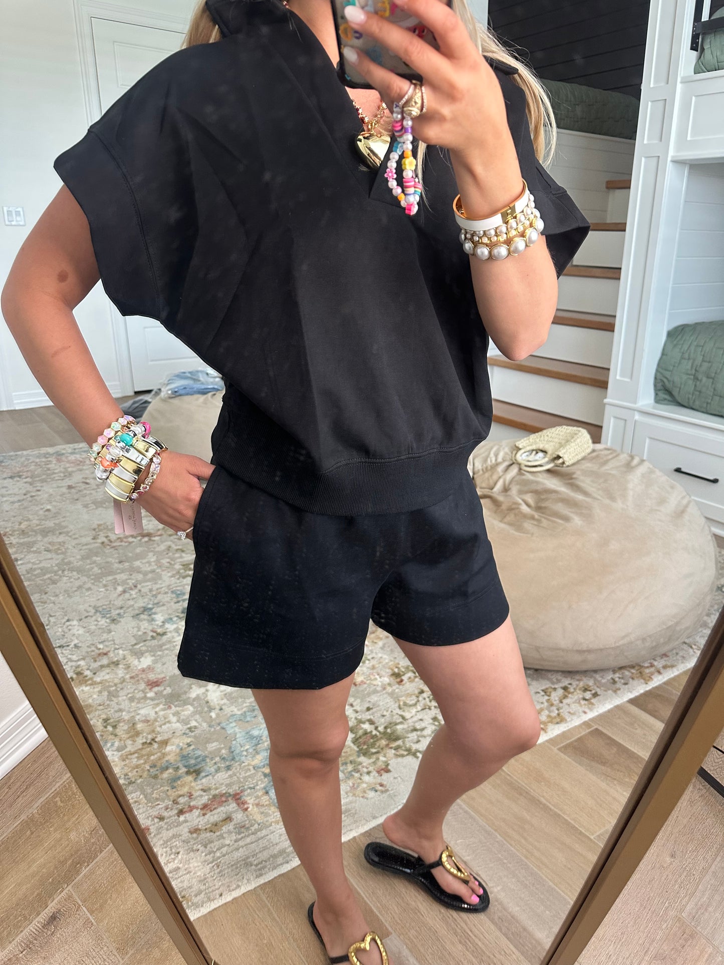 The Hailey Luxeknit Black Matching Set