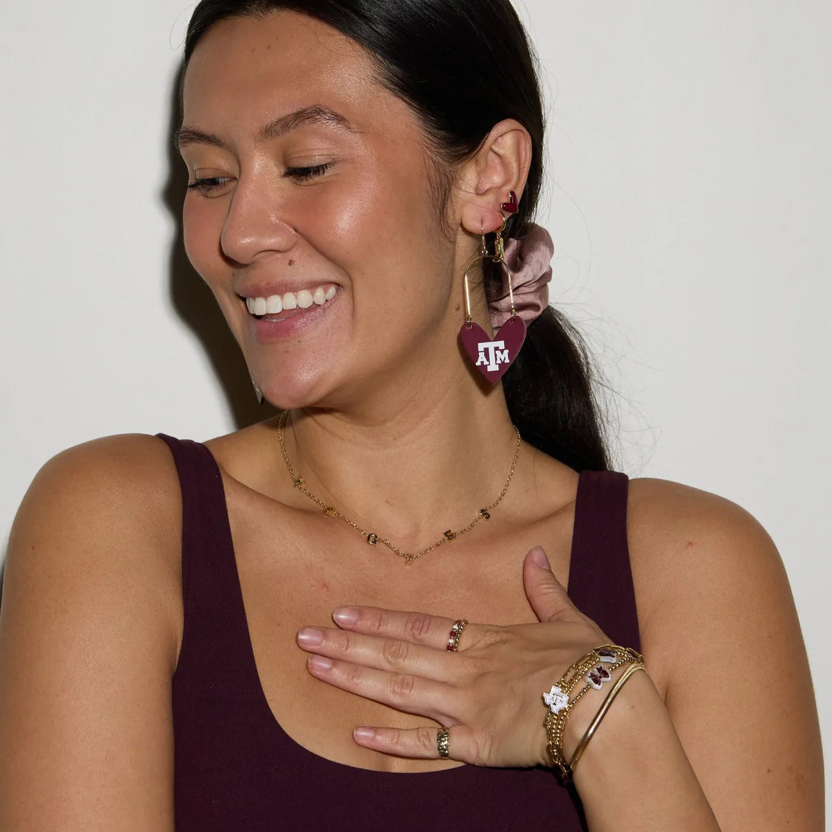 The Reveille Gold Aggies Necklace