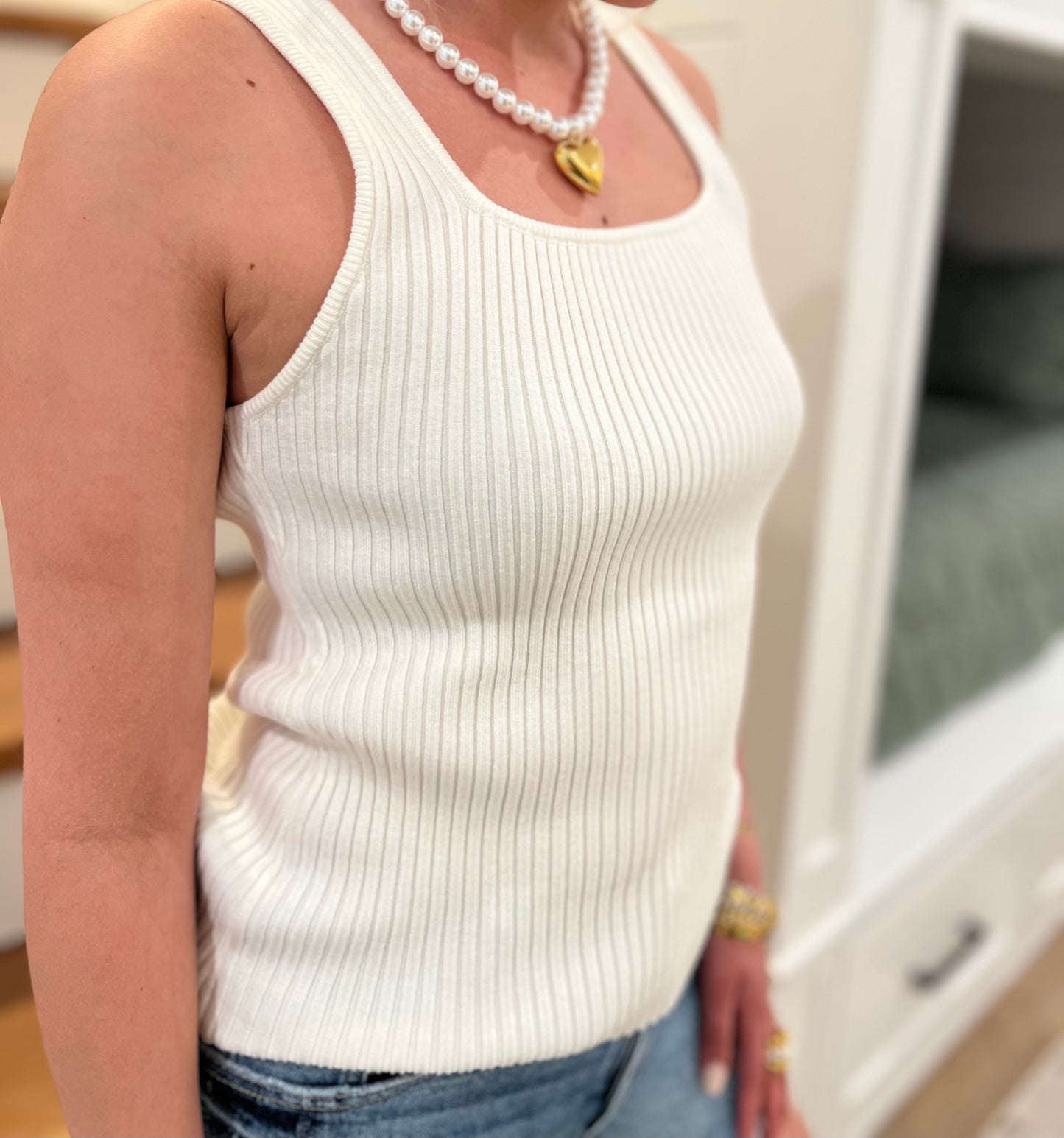 The Daisy Sleveless Sweater Knit Tank Top - Final Sale