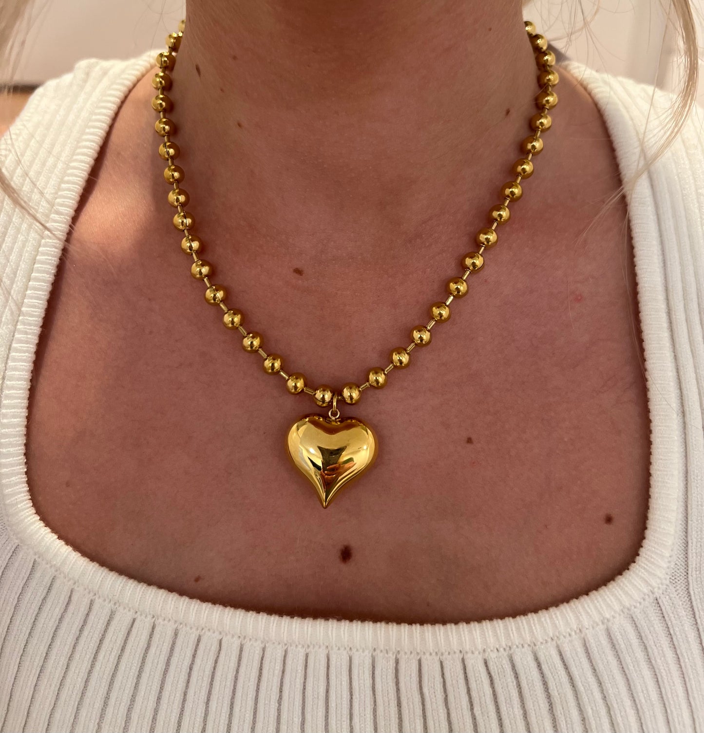 The Mia Small Bubble Heart Necklace - Final Sale