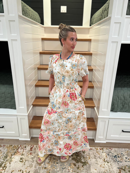 The Chandler Poplin Tiered Maxi Dress