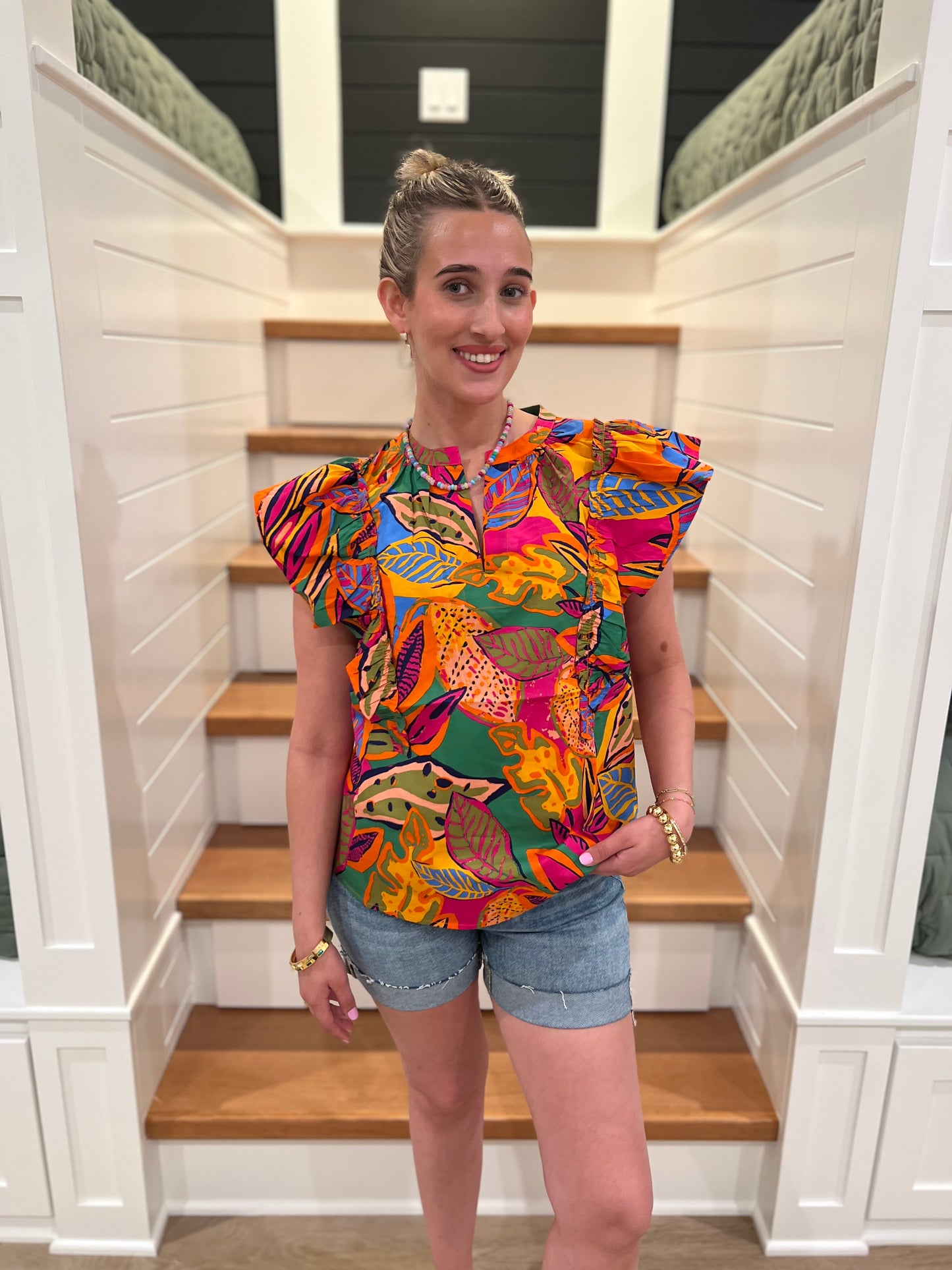 The Ruby Ruffle Poplin Top - Final Sale