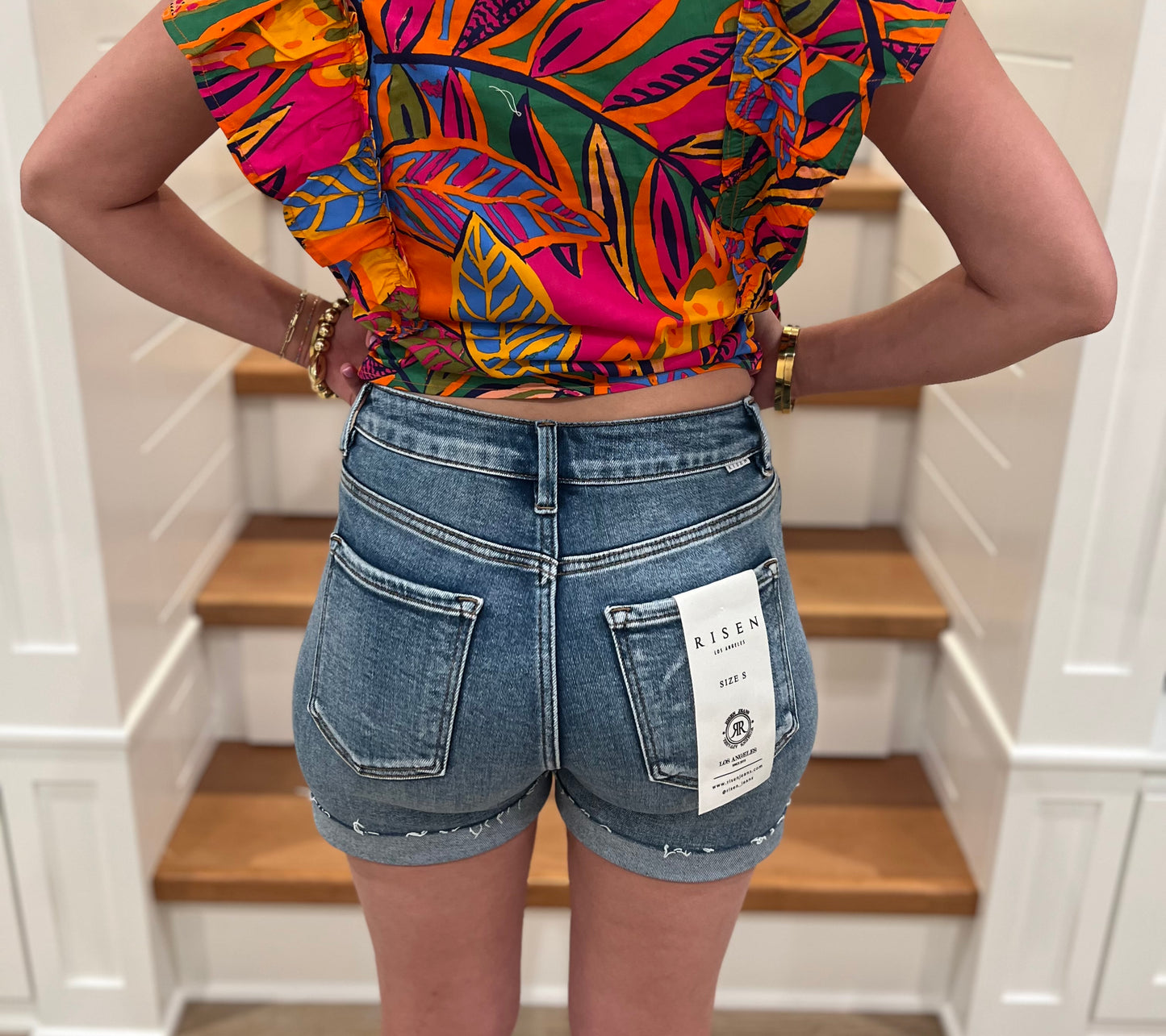 The Morgan High Rise Cuffed Risen Shorts - Final Sale