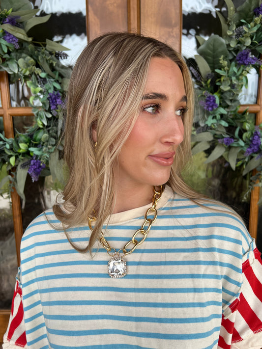 The Alycia Crystal Glamour Chunky Necklace