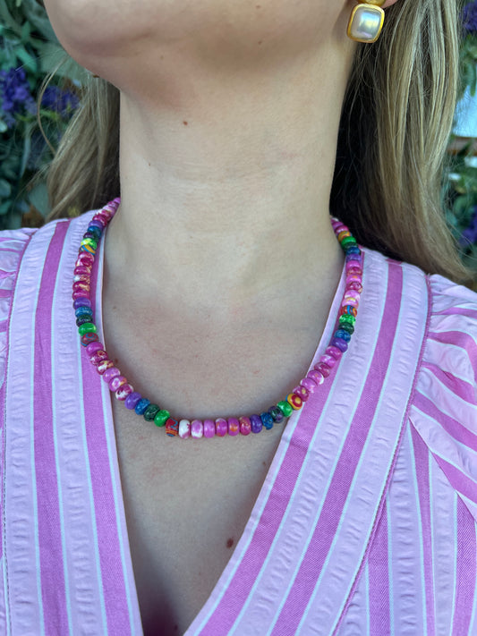 The Libby Cool Girl Gemstone Necklace