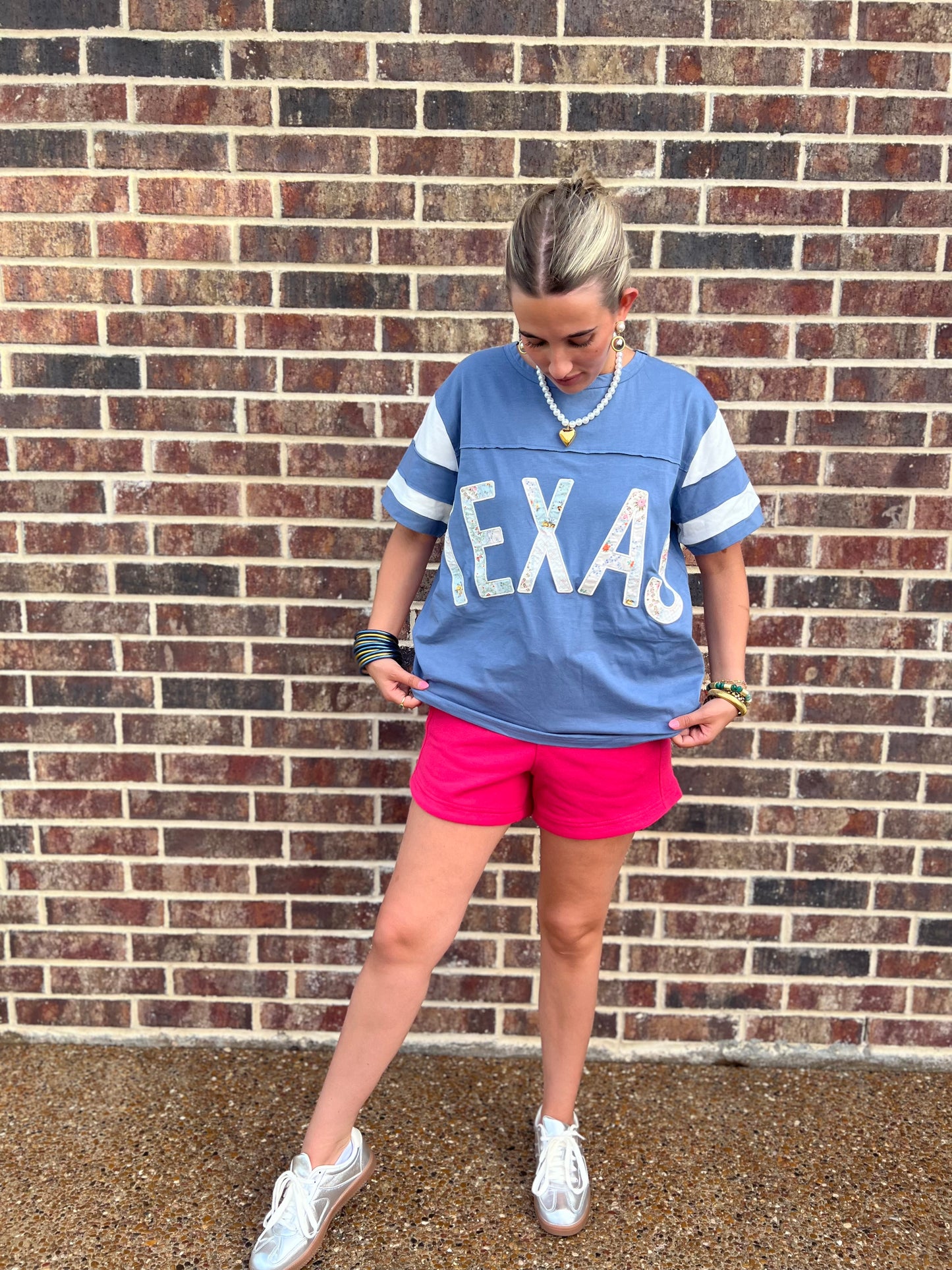 The Olivia Pink French Terry Basic Shorts