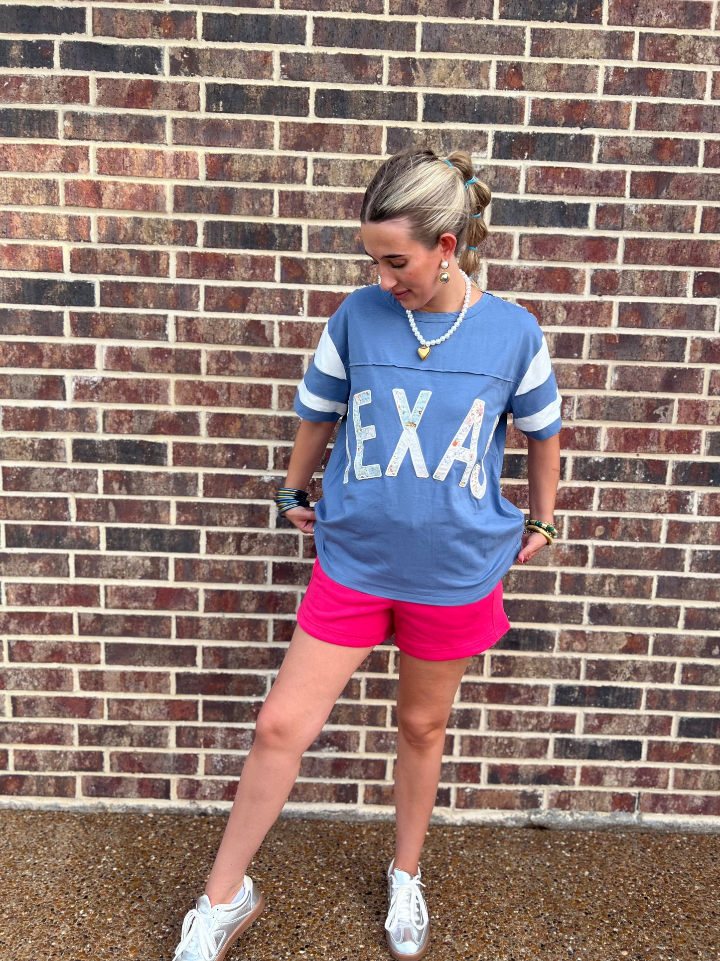 The Olivia Pink French Terry Basic Shorts