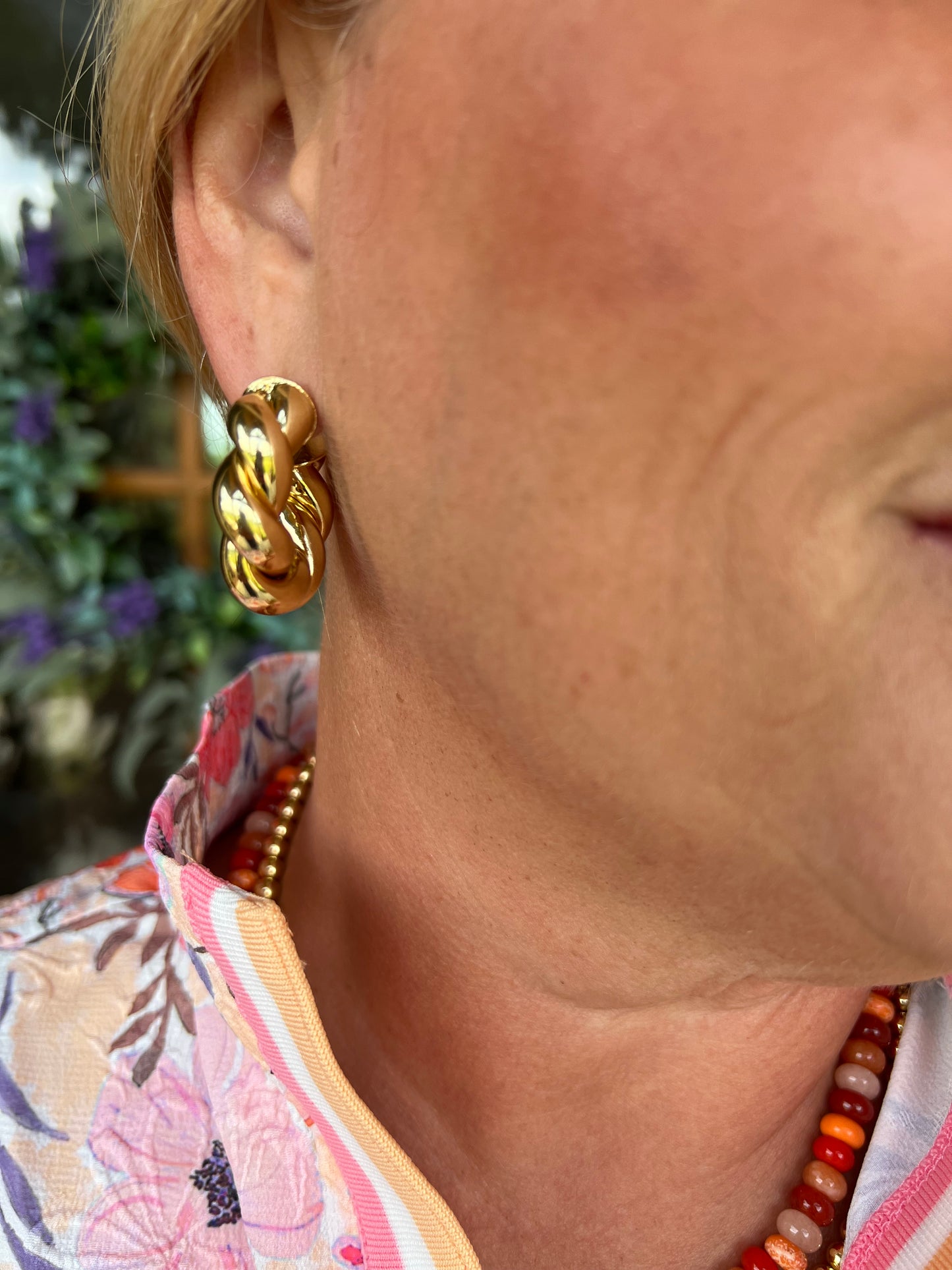 The Traci Chunky Rope Twist Hoops