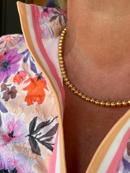The Patrica Gold Beaded Necklace