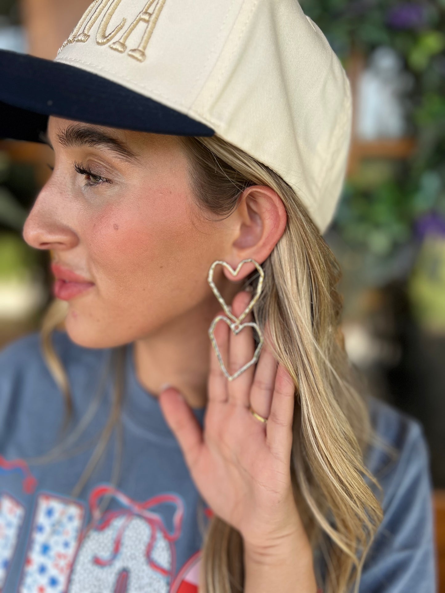 The Faith Gold & Silver Heart Earrings