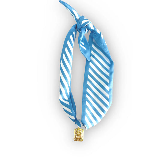 The Jeri Blue Scarf Necklace