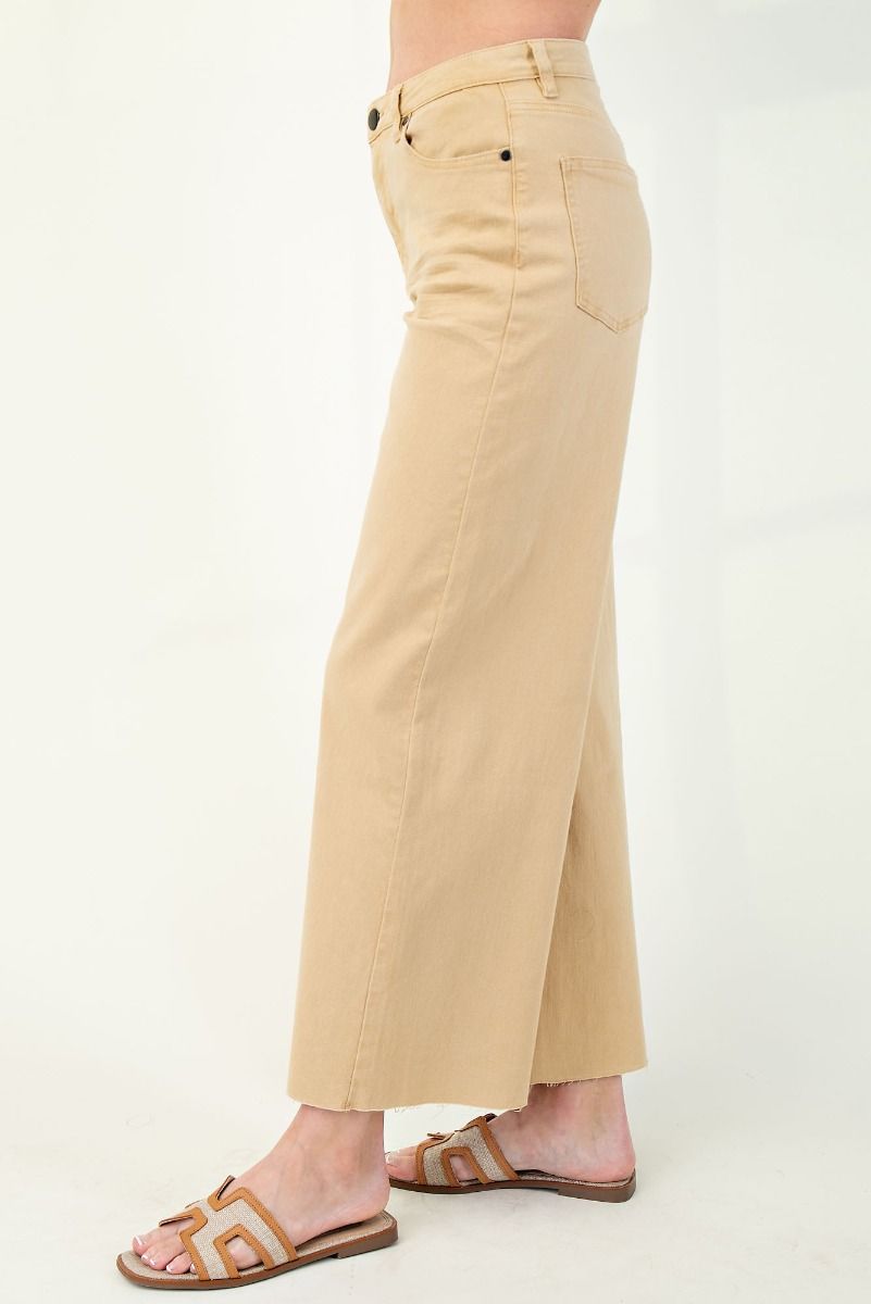 The Symphony Khaki Soft Stretch High Waisted Twill Pants