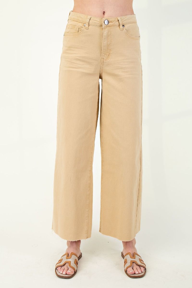The Symphony Khaki Soft Stretch High Waisted Twill Pants