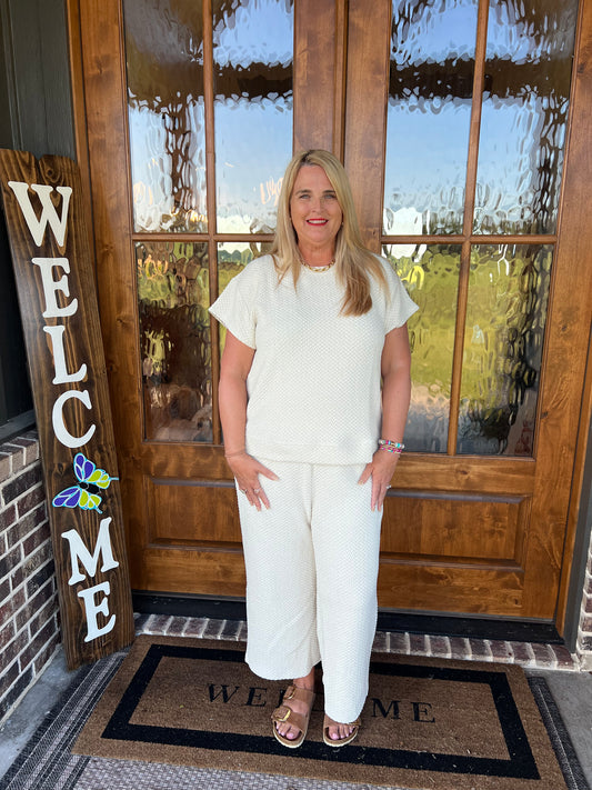 The Becky Textured Pant Matching Set