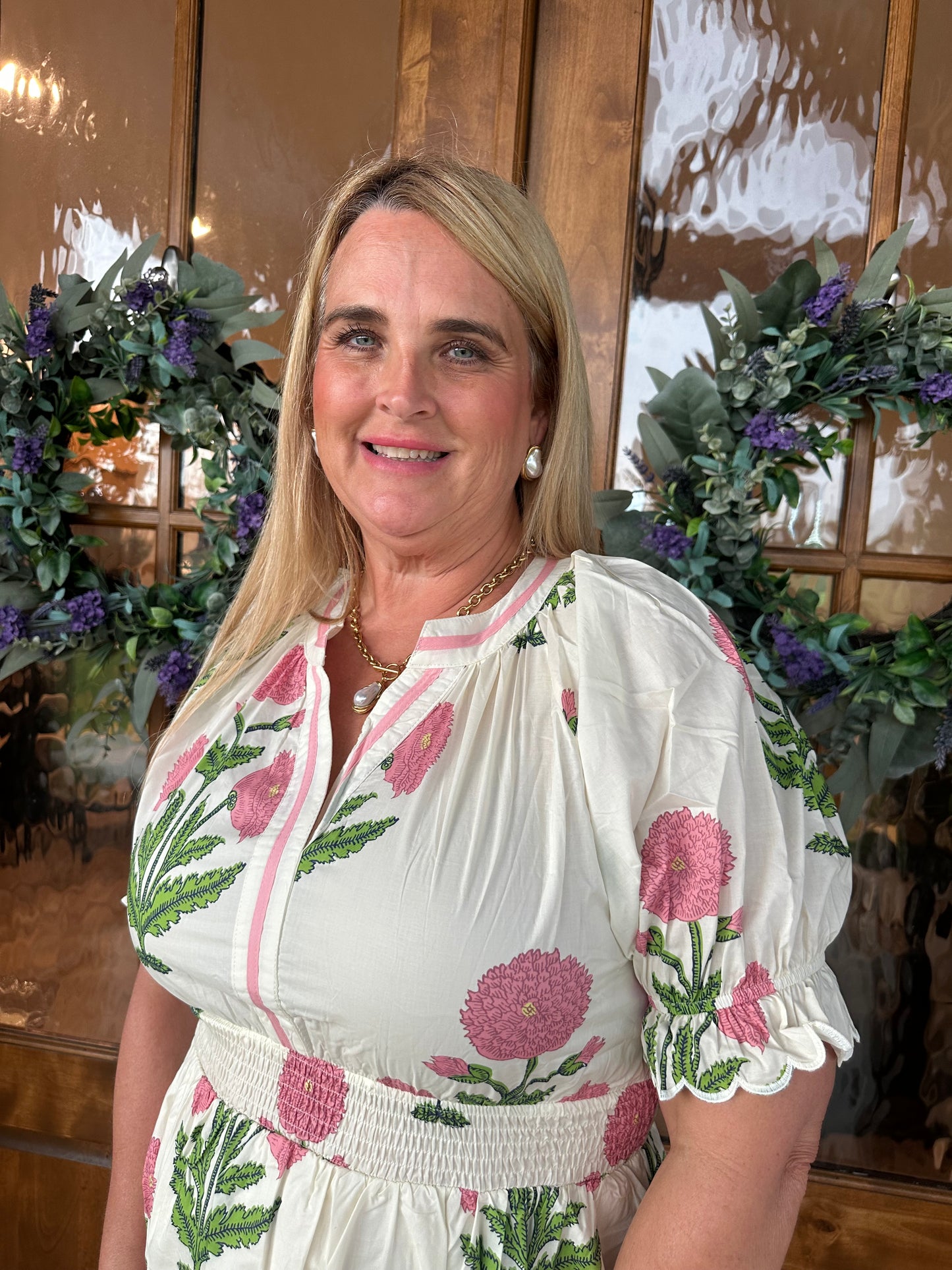 The Kassie Floral Smocked Midi Dress