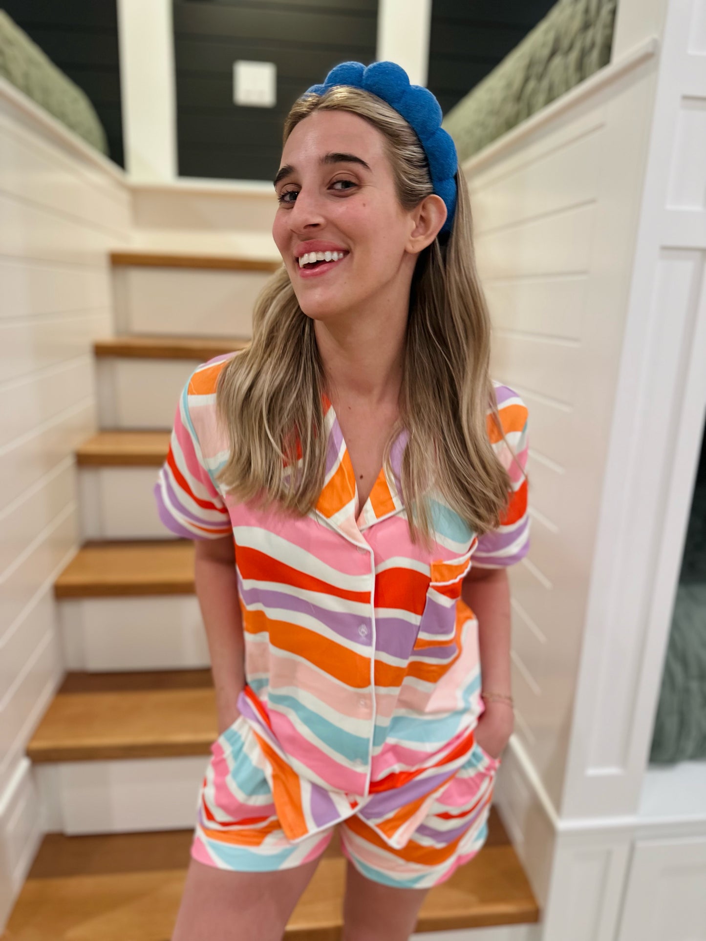 The Jenny Multicolor Wave PJ Set